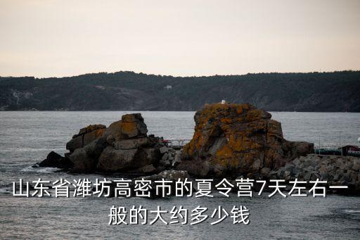 山东省潍坊高密市的夏令营7天左右一般的大约多少钱