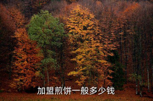 加盟煎饼一般多少钱