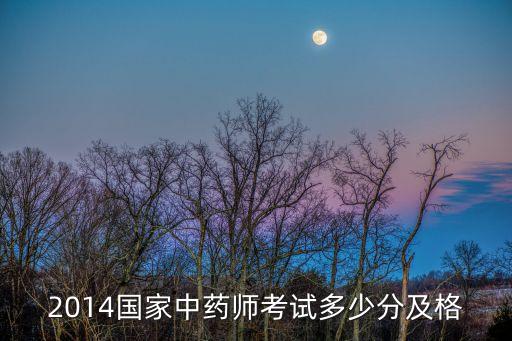 2014国家中药师考试多少分及格