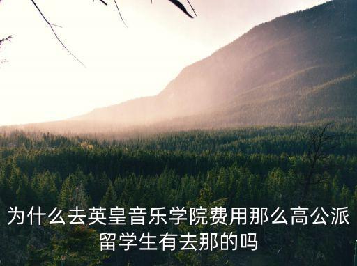 为什么去英皇音乐学院费用那么高公派留学生有去那的吗
