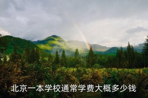 北京一本学校通常学费大概多少钱