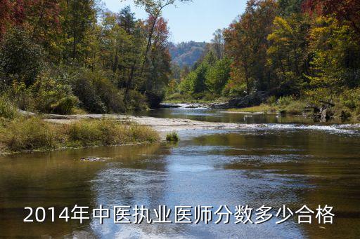 中医医师成绩多少合格14年，2014年中医执业医师分数多少合格