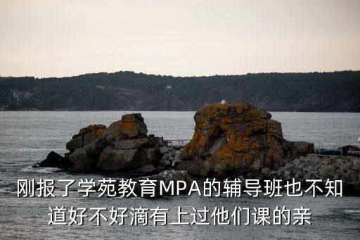 刚报了学苑教育MPA的辅导班也不知道好不好滴有上过他们课的亲