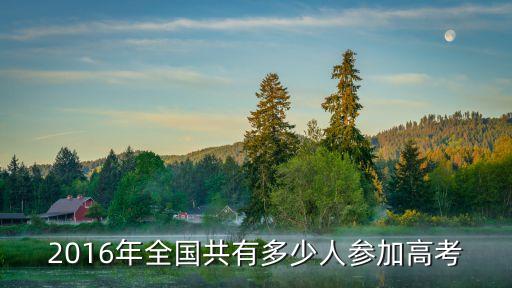16年高考多少考生，2016年全国共有多少人参加高考