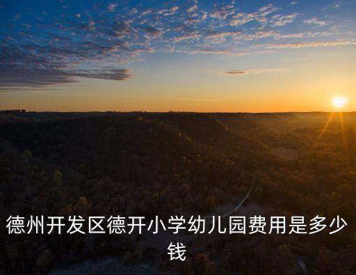 德州开发区德开小学幼儿园费用是多少钱