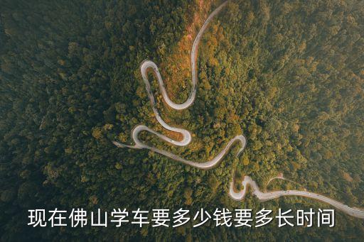 现在佛山学车要多少钱要多长时间