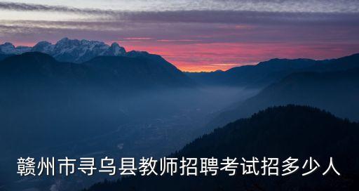 赣州市寻乌县教师招聘考试招多少人