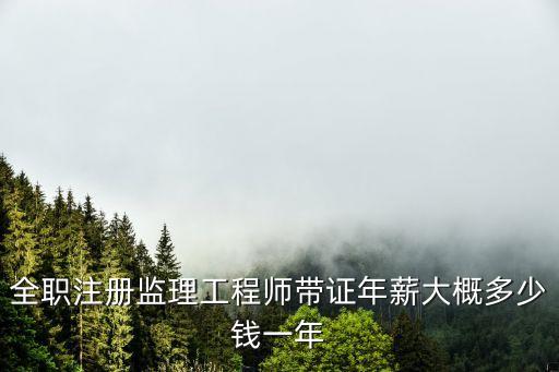 全职注册监理工程师带证年薪大概多少钱一年
