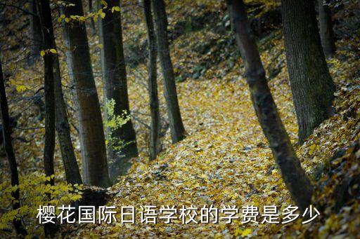 樱花国际日语学校的学费是多少