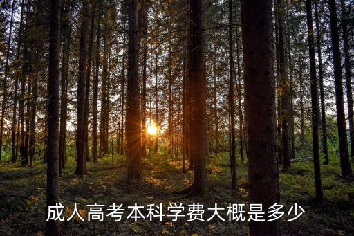 成人高考本科学费大概是多少