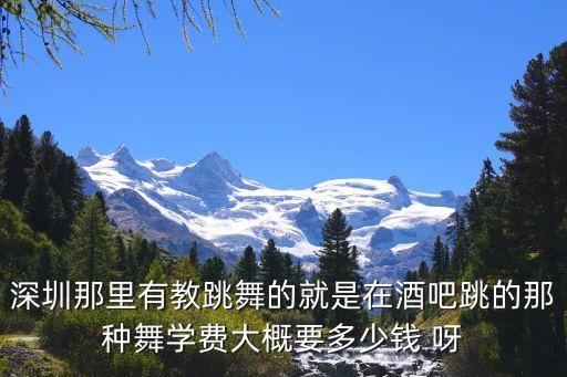 酒吧跳舞培训班多少钱，深圳那里有教跳舞的就是在酒吧跳的那种舞学费大概要多少钱 呀