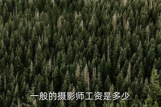摄影师工资多少，摄影师工资大概是多少