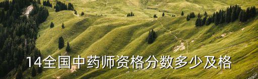14中药师考试分数多少及格，2014国家执业中药师考多少分及格