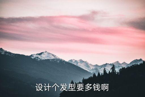 设计个发型要多钱啊