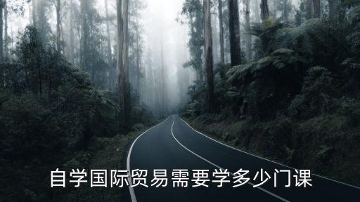 自学国际贸易需要学多少门课