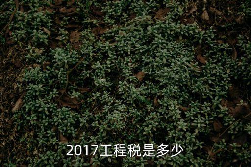 2017工程税是多少