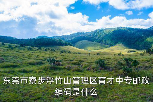 东莞市寮步浮竹山管理区育才中专邮政编码是什么