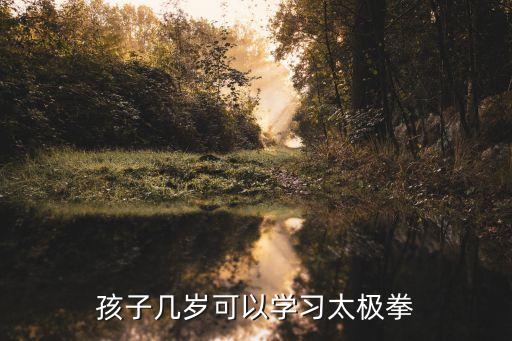 孩子几岁可以学习太极拳