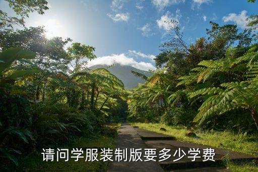 请问学服装制版要多少学费