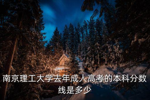 南京理工大学去年成人高考的本科分数线是多少