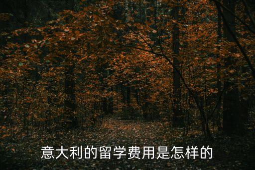 意大利的留学费用是怎样的