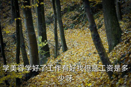 美容学会了工资多少，读美容专业一个月工资是多少