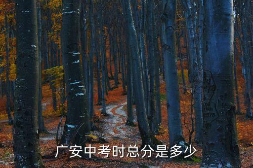 广安中考多少分，四川广安中考总分是多少