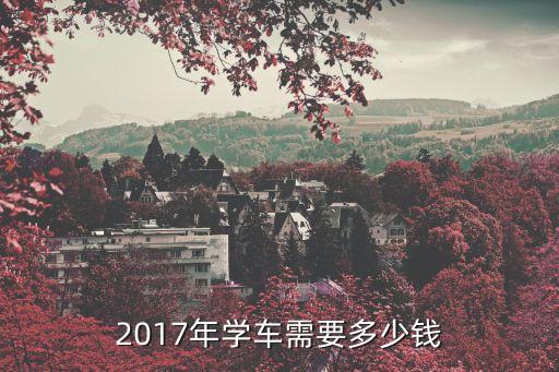 2017年学车需要多少钱