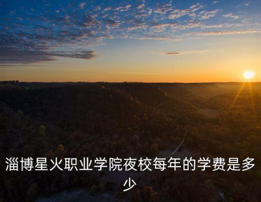 淄博星火职业学院夜校每年的学费是多少