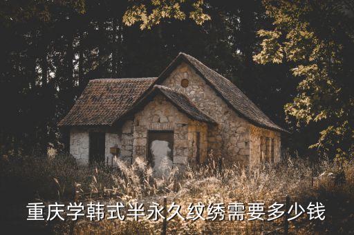重庆学韩式半永久纹绣需要多少钱