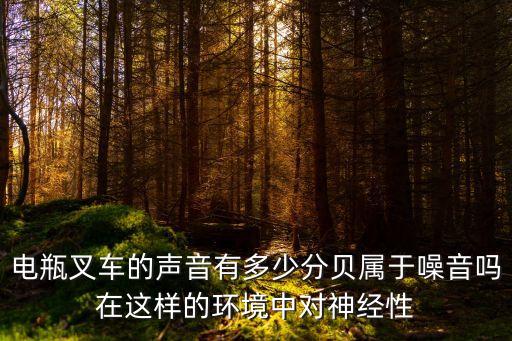 电瓶叉车的声音有多少分贝属于噪音吗在这样的环境中对神经性