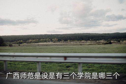 广西师范是没是有三个学院是哪三个