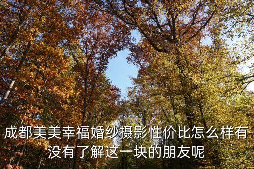 成都美美幸福婚纱摄影性价比怎么样有没有了解这一块的朋友呢