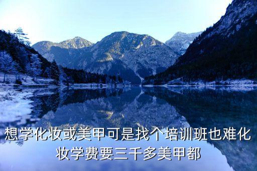 想学化妆或美甲可是找个培训班也难化妆学费要三千多美甲都