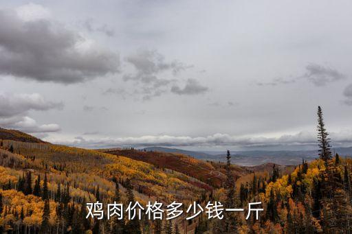鸡肉价格多少钱一斤