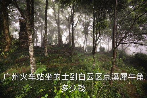 广州火车站坐的士到白云区京溪犀牛角多少钱