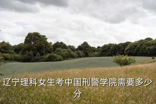 辽宁理科女生考中国刑警学院需要多少分