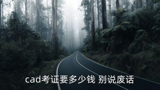 cad考证要多少钱 别说废话
