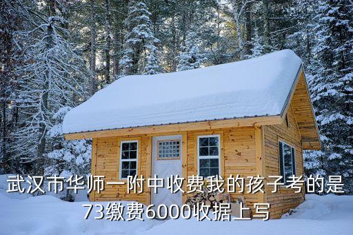 武汉市华师一附中收费我的孩子考的是73缴费6000收据上写