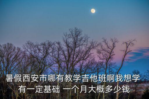 暑假西安市哪有教学吉他班啊我想学 有一定基础 一个月大概多少钱