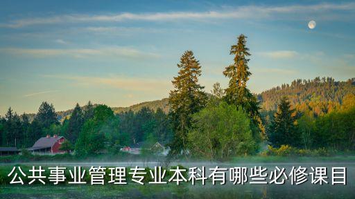 公共事业管理专业本科有哪些必修课目