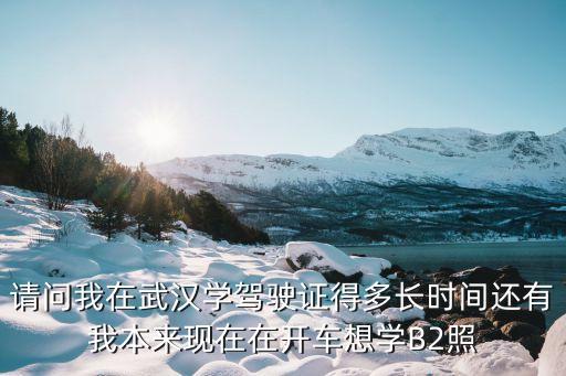 请问我在武汉学驾驶证得多长时间还有我本来现在在开车想学B2照
