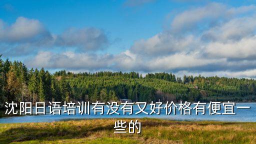 沈阳日语培训有没有又好价格有便宜一些的