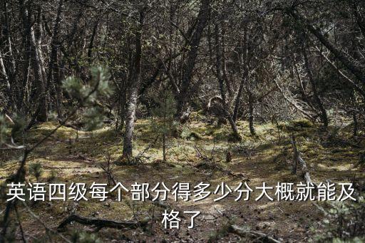 英语四级每个部分得多少分大概就能及格了