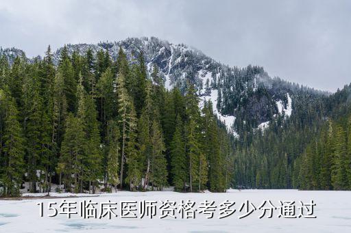 15年临床医师资格考多少分通过
