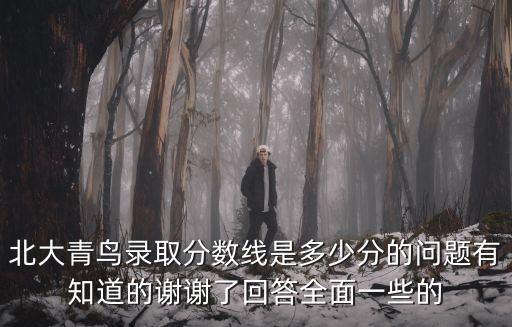 北大青鸟录取分数线是多少分的问题有知道的谢谢了回答全面一些的