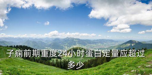 子痫前期重度24小时蛋白定量应超过多少