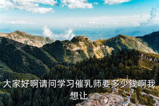学习催乳师需要多少钱，考催乳证书多少钱