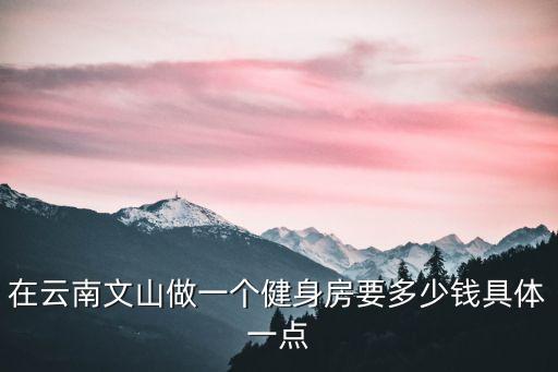 在云南文山做一个健身房要多少钱具体一点