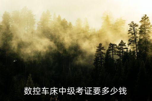 数控车床中级考证要多少钱